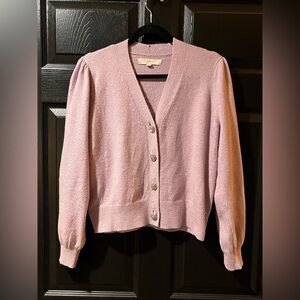 LOFT Rhinestone Button Cardigan Sweater